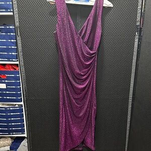 Glamorous Asymmetrical Purple Dress